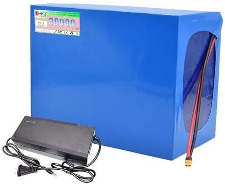 JHKJ Lithium Ion Battery 72V 20Ah 30Ah 40Ah Lithium Battery Pack for 1400W-2800W Motor Kits 72V PVC Lithium Battery with Charger and BMS Protection Board,72V30AH