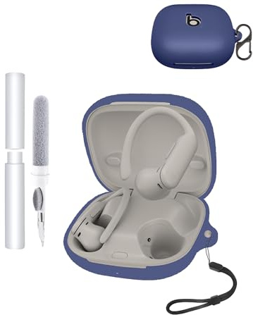 Silicone Protective Case for Beats Powerbeats Pro 2 Wireless Bluetooth Earbuds - Durable and Eco-Friendly Earphone Cover with Precise Holes,Dark Blue