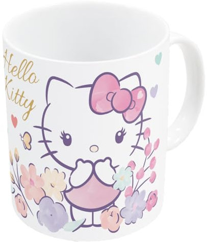 Taza Oficial Hello Kitty | Diseño Adorable con Licencia Oficial | Cerámica 325 ml | Incluye Caja de Regalo | Producto Ideal para Niños, Fans del Anime y Coleccionistas | Uso Diario o Decorativo