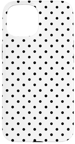 Polka Dot Muster Weiß und Schwarz für Frauen Mädchen Polka Dots Hülle für iPhone 15