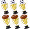 Toyvian 6 Sets Mini Plastic Trophy Cups Award Trophies for Football and Soccer Theme for Competitions Games and Parties Lightweight Durable Motivational Decor