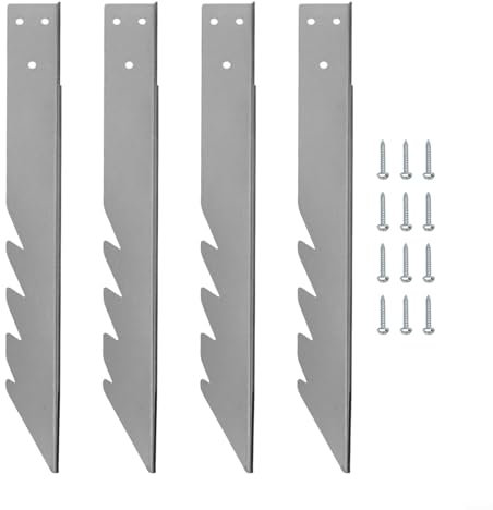 Eawfgtuw Ground Anchors Set of 4, Heavy Duty Ground Stakes Ancho, Galvanized, Windproof, Rainproof, Swing Ground Anchor for Kids Swing Wooden Playhouse Tent