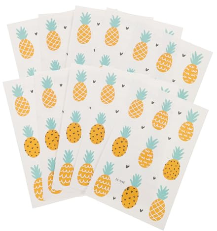 BESPORTBLE 30 Stück Teiliges Umweltfreundliche Wasserdichte Cartoon Ananas Körperaufkleber Bunte Frucht Tattoos Einfach Anzubringen Abwaschbar für Partyspaß