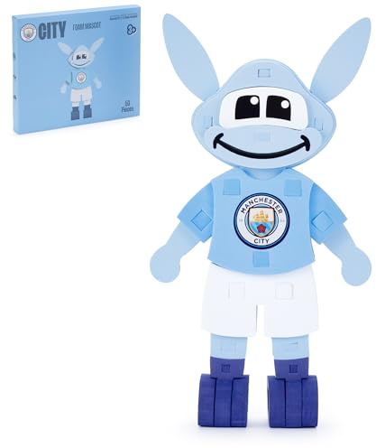 Man City FC Official Licensed 3D Foam Mascot Puzzle – Moonchester the 50-Piece Buildable Model for Ages 3+