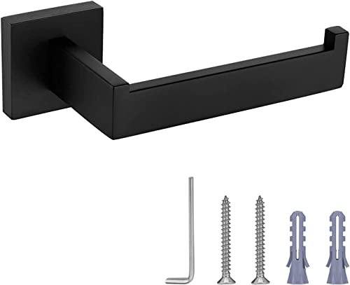 Nolimas Porte-Rouleau de Papier Toilette Classique Noir Mat en Acier Inoxydable SUS 304