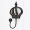 MACOSA SA80248 Wand-Haken Krone Gusseisen Landhausstil Antik Rostfarben lackiert Nostalgischer Garderoben-Haken Kleiderhaken Handtuchhaken Wand-Deko