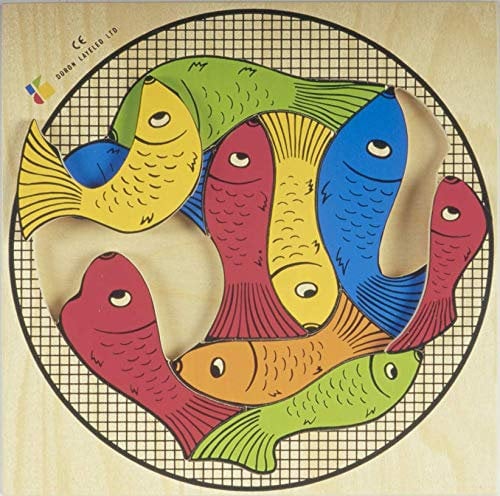 BSM E72511720 Puzzle aus Holz – Die Fische, Mehrfarbig