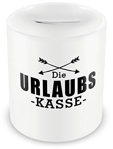 Samunshi® Urlaubskasse Spardose Urlaub Geldgeschenk Reise - Die Urlaubs Kasse - Geld Geschenk Welt Spardose Reise Money Box Erwachsene