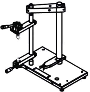 Mahr 5115753 Millimar PVR16 Vertikaler Messständer mit Rillplatte, 2P Typ, 600 mm Höhe, 450 mm schwenkbarer Radius