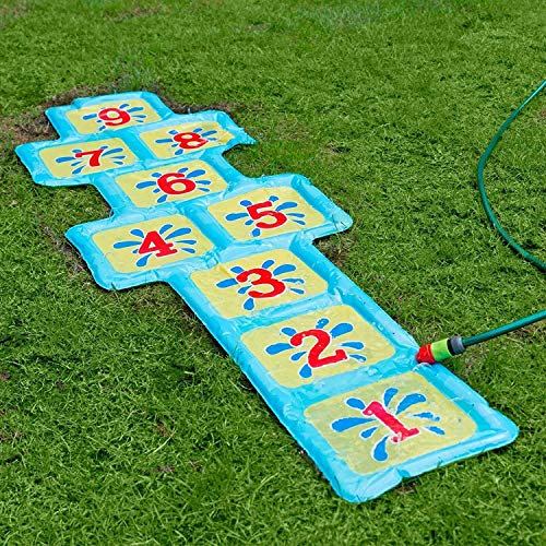Kids Inflatable Water Sprinkler Toy Splash And Spray Hopscotch Game Mat Spouts Summer Play Mat Fun Toys For Garden Pool Beach Playing Water