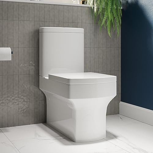 Ashford Rimless Close Coupled WC and Soft Close Wrap Seat