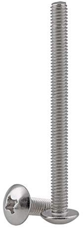 Adiyer 40-Pack Metric M4 x 50mm Machine Screws for Cabinet Drawer Knob Pull Handle, 304 Stainless Steel, Truss Head Bolts, Phillips Drive