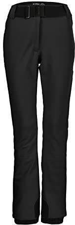 KILLTEC Damen Skihose/Softshell Hose mit Schneefang und Gürtel KSW 221 WMN SKI SFTSHLL PNTS, schwarz, 36, 37328-000