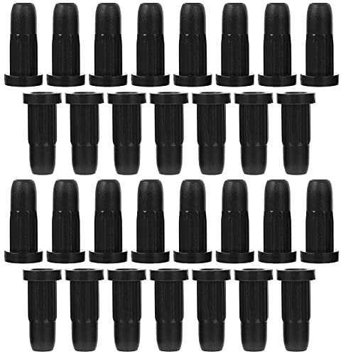 STOBOK 30Pcs Caster Buchse Hülse Möbel Buchse Büro Stuhl Caster Räder Möbel Einsätze für Caster Stem Grip Ring Caster Stuhl Beine (Schwarz)