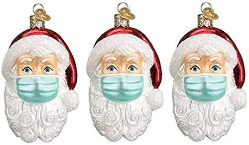 Yeehliny 2021 Christbaumschmuck Weihnachtsmann für die Weihnachtsdeko Weihnachtsbaum Anhänger Christbaumschmuck Santa Weihnachtskugeln Figuren Winterdeko (3PCS)