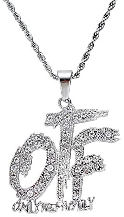 Anhänger Buchstabe Otf Solothefamily Halskette Anhänger Hip Hop Geschenk für Damen und Herren aus Edelstahl