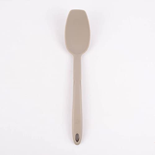 Kochblume Soßenlöffel S | Premium-Silikon & BPA frei| Hitzebeständig | Spülmschinenfest | 24cm | Farbe: taupe