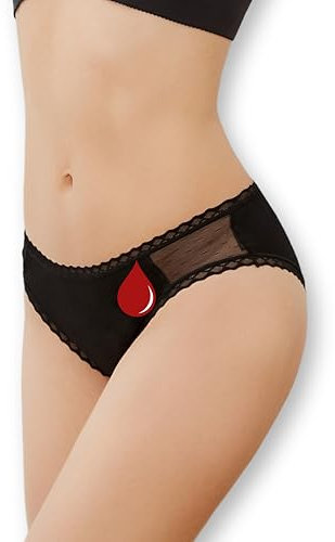 Oséclore Periodenslip - Ultra Saugfähig - Mittlerer Fluss - Menstruation - Blasenschwäche - Waschbar und Wiederverwendbar - Bio-Baumwolle & Bambus Oeko-TEX - Wäschesäckchen inklusive - (Iris - L)