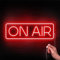 LEBURRY Panneau néon On Air, Panneau décoratif, Grand, Rectangulaire, Plastique, Montage mural, Moderne, Neon sign, Décoration pour streaming, jeux vidéo, et influenceurs