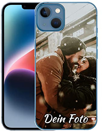König Design Handyhülle mit Foto für Apple iPhone 14 Plus - Personalisierte Hülle, selber gestalten, mit Bild - Schutzhülle aus weichem TPU Silikon Gel Material