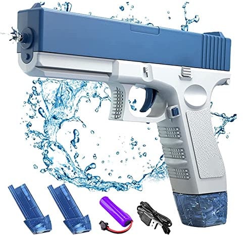 Wasserpistole für Kinder,Elektrische Wasserpistole für Erwachsene ,Wasserpistole Spielzeug ,32ft Reichweite Wasserspielzeug Sommer Partys Schwimmbad