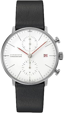 JUNGHANS max Bill Chronoscope Bauhaus Herrenuhr 27/4303.02