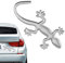 Povanjer Gecko-Autoaufkleber, Mode -Gecko-Form | Reines Metall-Chrom-Abzeichen-Logo-Aufkleber, Auto-Aufkleber, Karosserie-Block-Kratzer-Aufkleber, Wasserdichter Sonnenschutz, Extra Langlebig