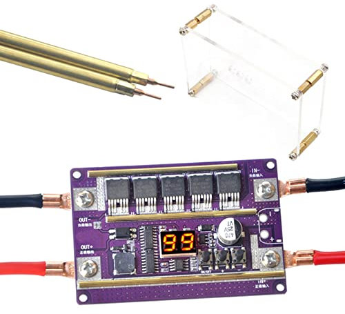 Facynde Batterie-Punktschweiß-Kit - LCD-Display Spots Schweißgerät Kit 99 Gänge Leistung, Lithiumbatterie-Punktschweißgerät für 14/17490/18/21700/26/32 Batterie