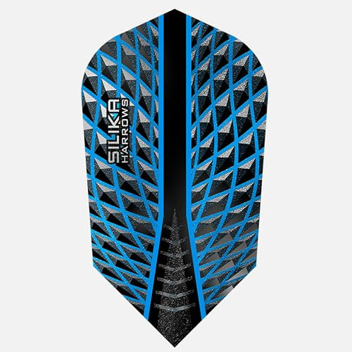 Harrows Silika Slim | Set mit 5 Premium extra starken Dart-Flights (15 Flights) (Aqua)