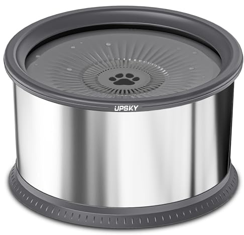 UPSKY Bol Flottant en Acier Inoxydable 6,5 l Anti-déversement (Gris)
