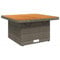 vidaXL Gartentisch, Outdoor Tisch mit Verstellbarer Tischplatte, Couchtisch mit Stahlrahmen, Esstisch Gartenmöbel, Grau Poly Rattan Akazienholz