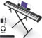 Starfavor 88 Key Keyboard Piano, Beginner Digital Piano with Semi-Weighted 88 Keys, Portable Electric Piano Keyboard with Stand, Headphones, Sustain Pedal, Carrying Case, SEK-88A