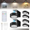 Lightsjoy 6 Pack Picture Lights for Wall Battery Operated 3 Colors Rechargeable Wall Light Wireless Dimmable and Timer Art Lamp for Painting Remote Control, Black
