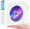 Lettore CD Portatile Ricaricabile da 4000 mAh, Radio Lettore CD Bluetooth con Doppio Altoparlante HIFI Incorporato, Telecomando, Timer, Auricolari, Riproduzione USB/AUX, Bianco