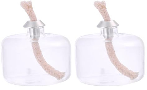 CHGCRAFT 2 STÜCKE Kleine Alkohollampe Glasalkoholbrennerlampe Kleiner Glasalkoholbrenner 35ML Alkohollampenbrenner Laborausrüstung Heizflasche Für Wissenschaftliche Experimente Haushalt Und Camping