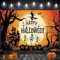Happy Halloween Banner, Orange Halloween Party Deko, Extra Große Stoff Halloween Hexe Mond Schloss Hintergrund Schild Banner für Horror Halloween Party Dekoration Drinnen Home Wand Ourdoor Garage