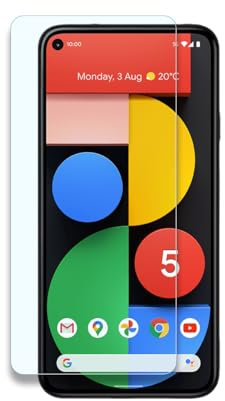 Shunwige Protection d'écran en verre trempé pour Google Pixel 5A, Film trempé pour Smartphone, HD, dureté 9H, anti-rayures, sensible au toucher, protection contre les chutes