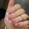 24PCS Press on Almond Nails - Nude French Tip With Glue - Gradient Fake Strong - Short Stick on - Acrylic Tips Long Last for French Manicure