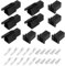 EMSea Lot de 5PCS Mini Connecteurs de Fils Électriques à 4 Broches de 2,8 Mm Série 110 Boîtier de Prise à 4 Voies pour Moto Voiture Bateau Noir