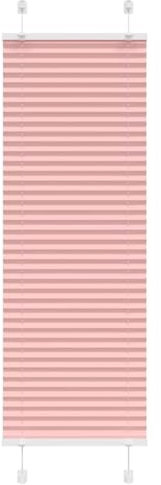 vidaXL Plissee Rosa 40x100 cm Stoffbreite 39,4 cm Polyester, Faltrollo, Klemmfix, Plisseerollo, Jalousie, Rollo, Plisseerollo für Fenster