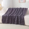 Wajade Plaid Polaire Couverture Plaid Canapé Chaude Tricotée Plaid Boho Chaise lit décoration d'intérieur Ultra Douce et Duveteuse(Dark Grey 130 * 170)