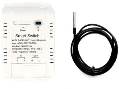 Rfeeuubft for Tuya Zigbee Smart Switch 20A 3000W Real-Time Temperature and Humidity Monitoring Thermostat