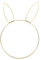 GARVALON Hasenkopf-Reifen Kreisring Mit Hasenkopf Osterhasen-Kopfschmuck Osterhasen-kopfkranz Hasenkopf Rundes Osterhasen-metallkranz Hasenkopf Metallkranz Hasenkopfring Eisen Golden