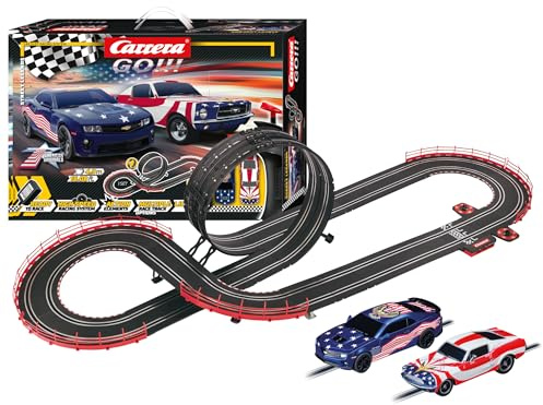 Carrera GO Electric Powered Slot Car Racing Kids Toy Race Track Set 1:43 Scale, Street Legends