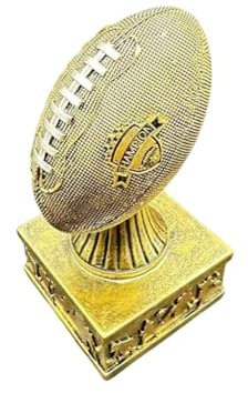 haobook Fantasy-Football-Trophäe – 5,9in Gold von League Trophys inspirierte Anerkennungsauszeichnung mit Champion Shield Sammlerstück für Super-Bowl-Fans Souvenir Club Büro Schreibtisch Ornament