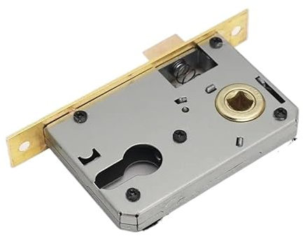 Cerradura de Embutir, Picaporte Con Cerradura Cerradura de interior pequeña de 50 mm con lengüeta de cobre, cerradura de puerta de madera de 125 mm.