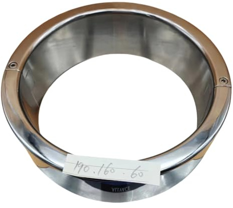 ZTHBYSB Super Schwere Edelstahl Halsband, 6cm Hoch Abschließbare Halsfessel Fetisch Slave Halsreif Kragen Extrem Bondage Fetisch BDSM Sexspielzeug für Frauen & Männer Paare,Silber,Ø 16cm