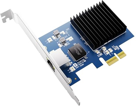 BZIZU 10 GB PCIe-Netzwerkkarte, Realtek RTL8127 10G RJ45 Ethernet-Adapter | Für NAS, Router und Heimserver. 10GBASE-T NIC, unter 4W, PCIe 4.0 x1, Low-Profile-Halterung inkl. Win 11/10, Linux, FreeBSD