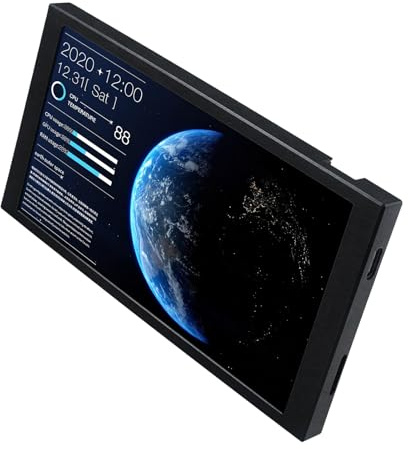 Uqezagpa 13,2 cm (5,2 Zoll) USB Typ C Display Sekundärer LCD Computer CPU GPU Bildschirm LCD Monitor Netzteil Typ C Sekundärbildschirm Computer CPU GPU Monitor