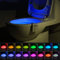 WC luz nocturna, baño LED Luz de Inodoro Luz con Detección de movimiento del sensor automático, 16 Cambio de Color con aromaterapia Ambientador, Funciona con Pilas (Sólo activa en la oscuridad)